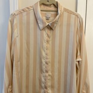 A New Day Striped Satin blouse
